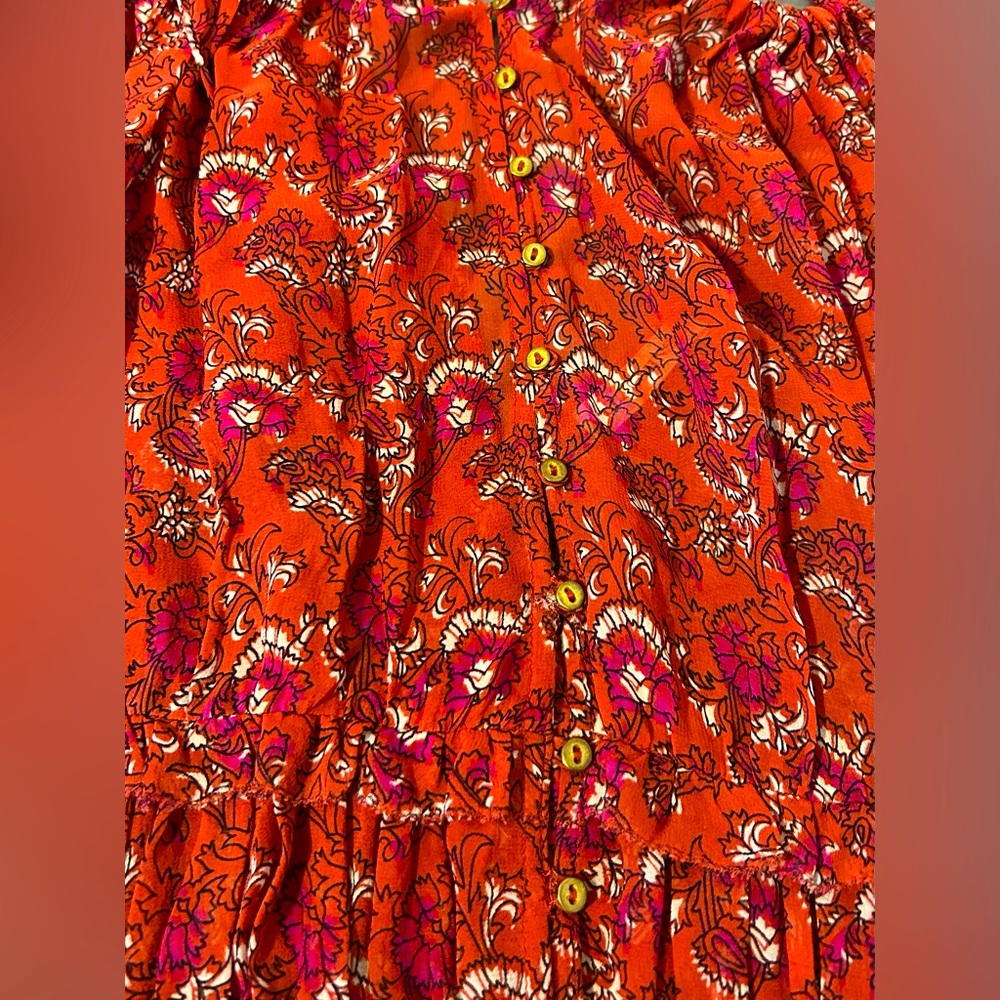 Ulla Johnson Noelle Silk Dress in Ruby - Picture 8 of 10